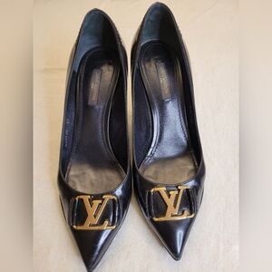 Authentic Louis Vuitton Candice Black Leather Pumps